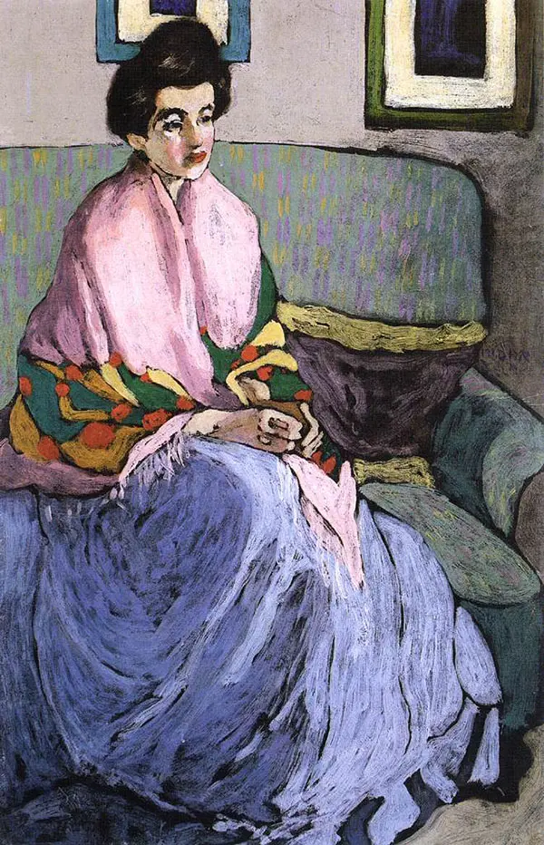 Portrait Study 1909 By Bela Kadar