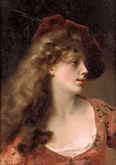 A Young Beauty By Gustav Jacquet