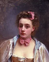 A Young Beauty also known as Dressed for The Ball By Gustav Jacquet