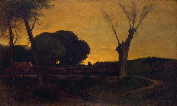 Evening at Medfield Massachusetts 1875 | Oil Painting Reproduction