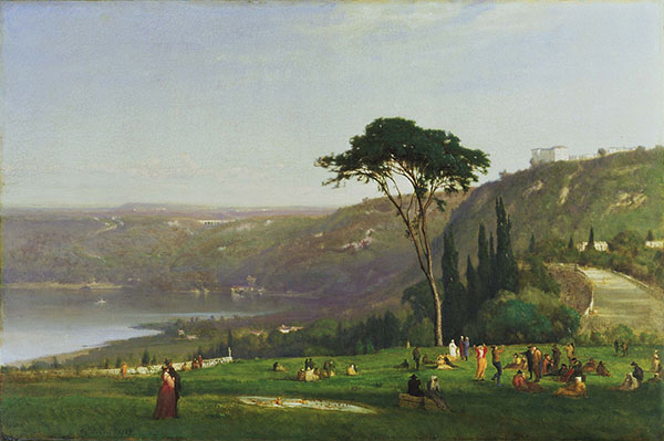 Lake Albano 1869 by George Inness | Oil Painting Reproduction