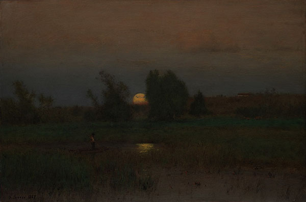 Moonrise 1887 by George Inness | Oil Painting Reproduction
