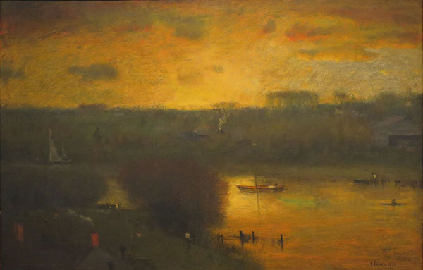 Sunset on The Passaic 1891 by George Inness | Oil Painting Reproduction