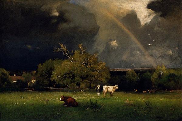 The Rainbow c1878 by George Inness | Oil Painting Reproduction