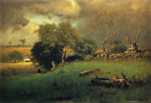 The Storm 1885 by George Inness | Oil Painting Reproduction