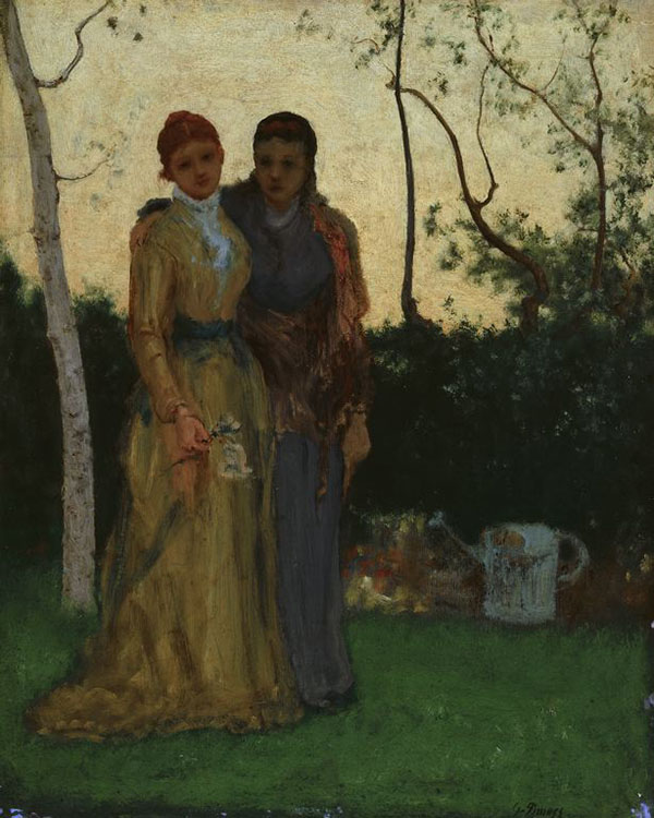 Two Sisters in The Garden 1882 | Oil Painting Reproduction