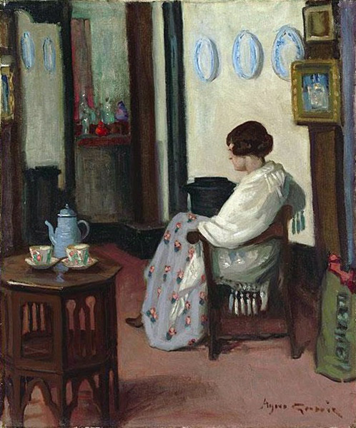 Woman in an Interior by Agnes Goodsir | Oil Painting Reproduction
