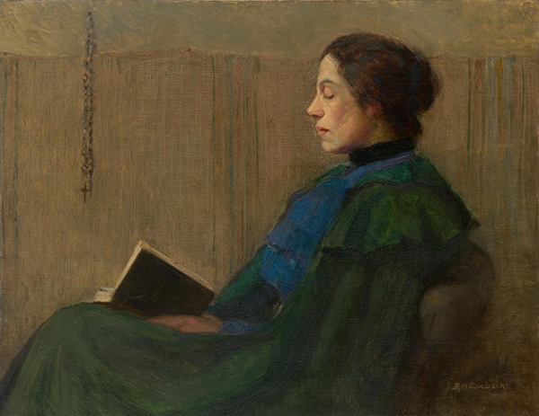 Woman Reading 1915 by Agnes Goodsir | Oil Painting Reproduction