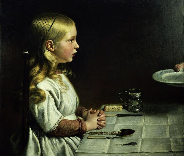 Florence Cope Saying Grace at Dinnertime | Oil Painting Reproduction