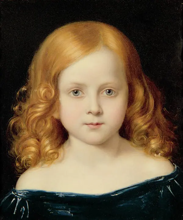 Portrait of The Artist's Daughter By Charles West Cope