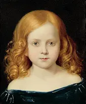 Portrait of The Artist's Daughter By Charles West Cope