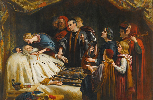 The Awakening of King Lear by Lhe Kiss of Cordelia 1850 | Oil Painting Reproduction