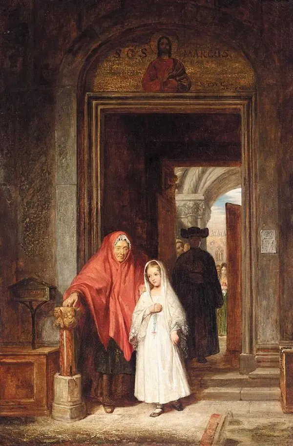 The First Communion 1838 By Charles West Cope