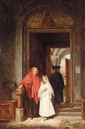 The First Communion 1838 By Charles West Cope