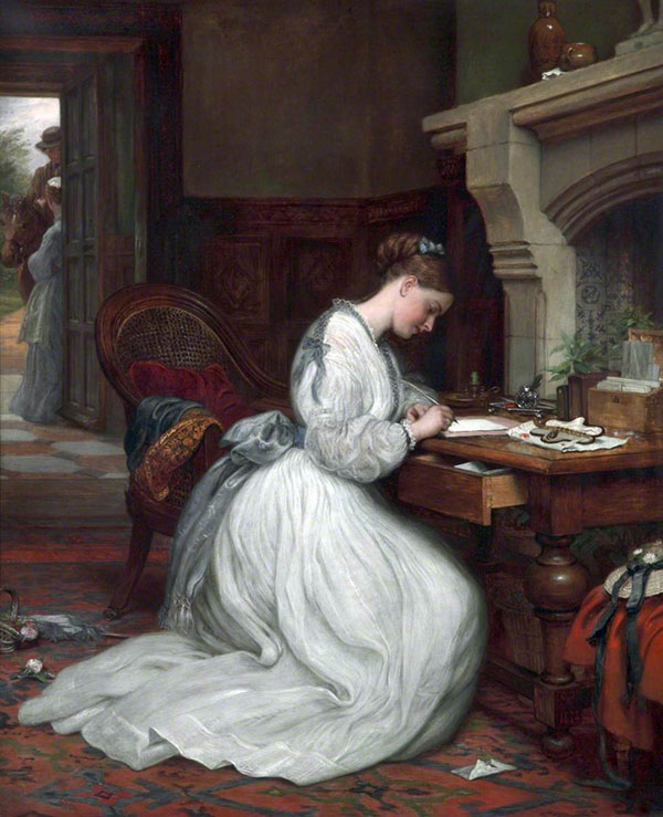 Yes or No 1881 by Charles West Cope | Oil Painting Reproduction