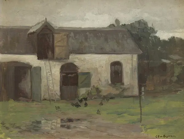 Farmyard with Chickens By Clara Southern