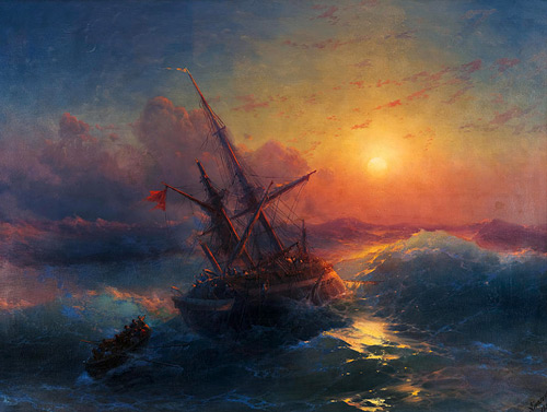 Shipwreck 1873 by Ivan Aivazovsky | Oil Painting Reproduction