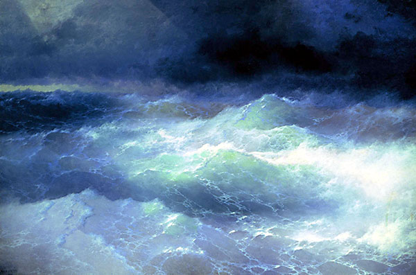 Among The Waves 1898 by Ivan Aivazovsky | Oil Painting Reproduction