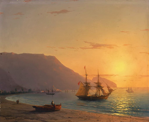 Sunset in Crimea 1865 by Ivan Aivazovsky | Oil Painting Reproduction