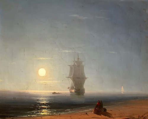 Lunar Night 1857 by Ivan Aivazovsky | Oil Painting Reproduction