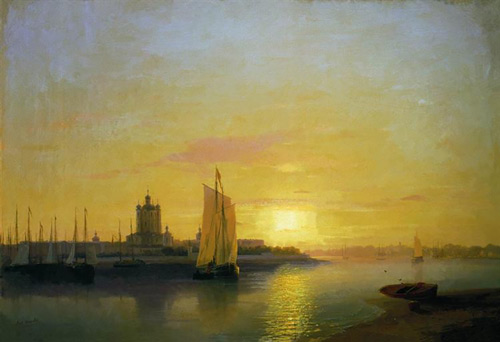 Smolny Convent 1849 by Ivan Aivazovsky | Oil Painting Reproduction