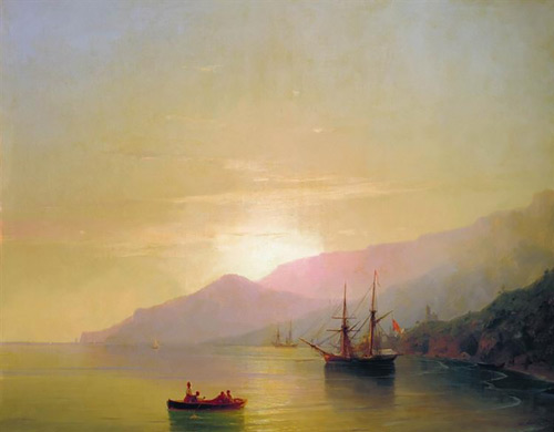 Ships at Anchor 1851 by Ivan Aivazovsky | Oil Painting Reproduction