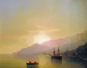 Ships at Anchor 1851 By Ivan Aivazovsky