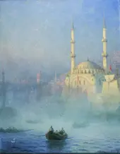 The Mosque at Constantinople By Ivan Aivazovsky