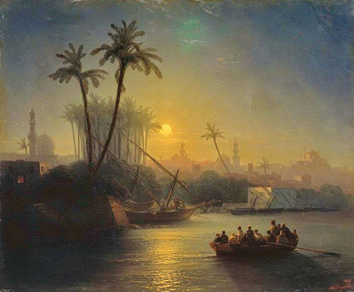 View of Cairo from the Nile 1872 | Oil Painting Reproduction