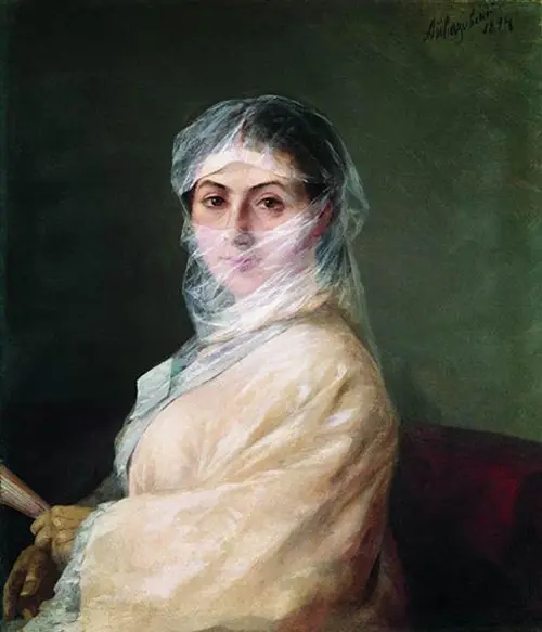 Portrait of the Artist's Wife, Anna Burnazyan 1882 By Ivan Aivazovsky