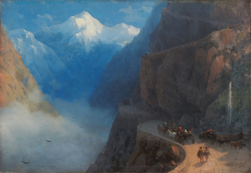 From Meta to Gudauri 1868 by Ivan Aivazovsky | Oil Painting Reproduction