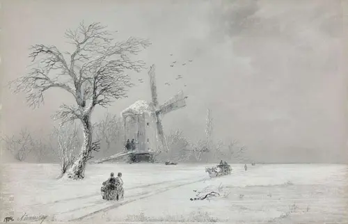 Winter in Ukraine 1874 By Ivan Aivazovsky
