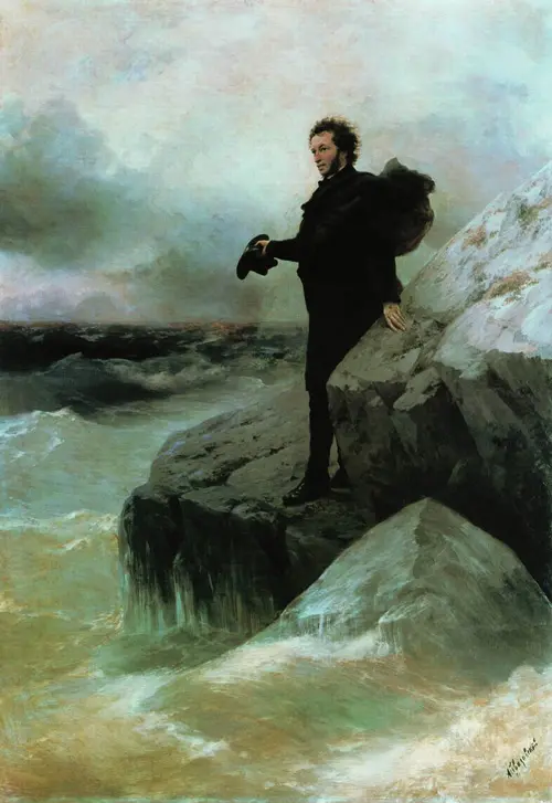 Pushkin's Farewell to the Sea By Ivan Aivazovsky