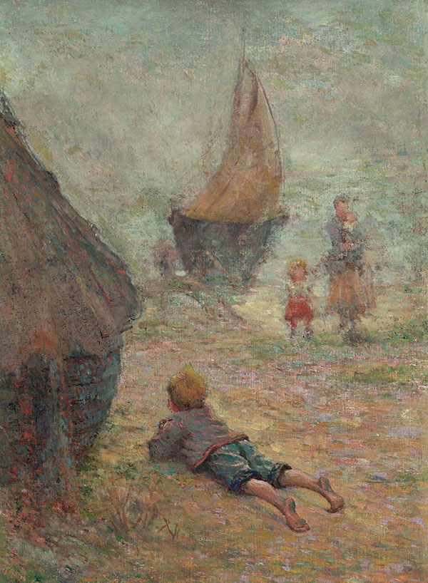 On The Sand 1888 by Claude Emile Schuffenecker | Oil Painting Reproduction