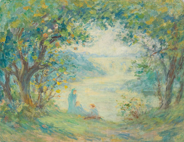 Trois Femmes au Bord d un lac 1896 | Oil Painting Reproduction