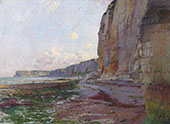 Yport Falaises a Maree Basse By Claude Emile Schuffenecker