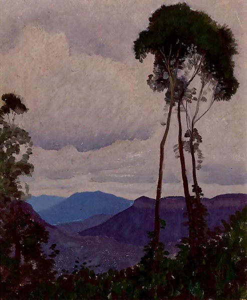 Blue Mountains 1926 by Elioth Gruner | Oil Painting Reproduction