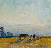 Colour Note with Cows 1917 By Elioth Gruner