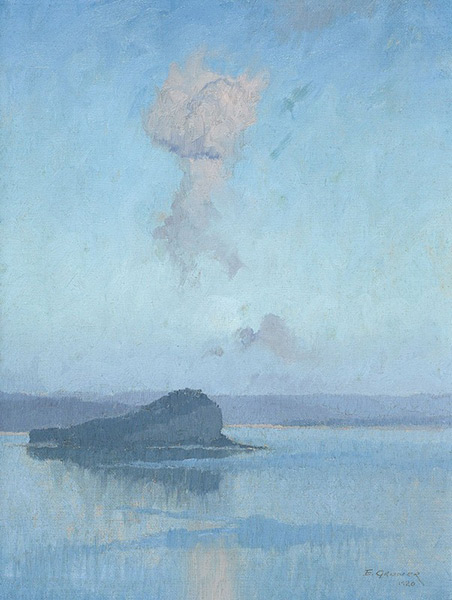 Lion Island 1920 by Elioth Gruner | Oil Painting Reproduction