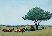 Pastoral Landscape By Elioth Gruner