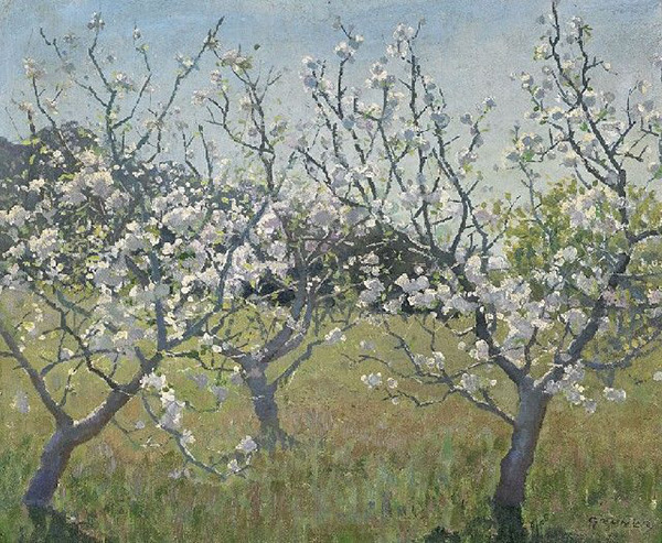 Spring in The Orchard by Elioth Gruner | Oil Painting Reproduction