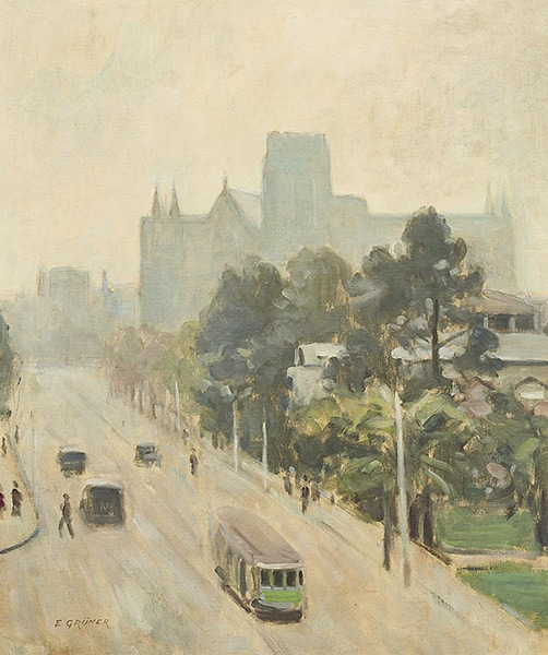 View of St Patrick's Cathedral Melbourne | Oil Painting Reproduction