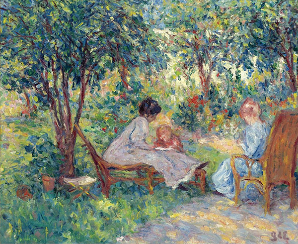 In The Garden by Georges d'Espagnat | Oil Painting Reproduction