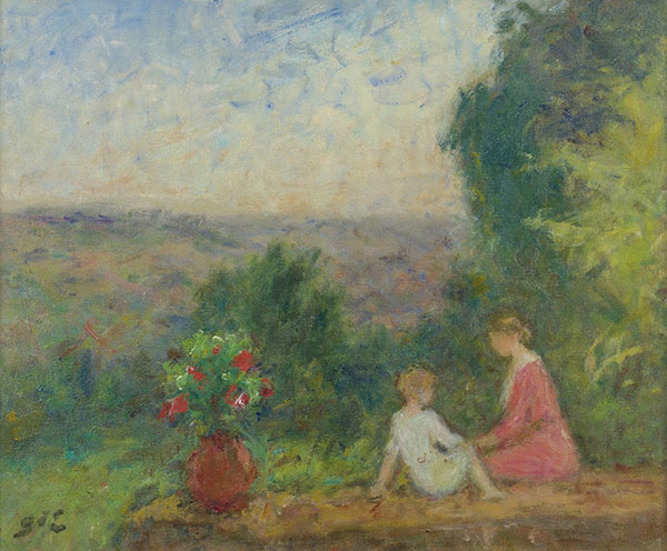 Landscape with Mother and Child | Oil Painting Reproduction