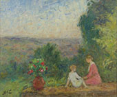Landscape with Mother and Child By Georges d'Espagnat