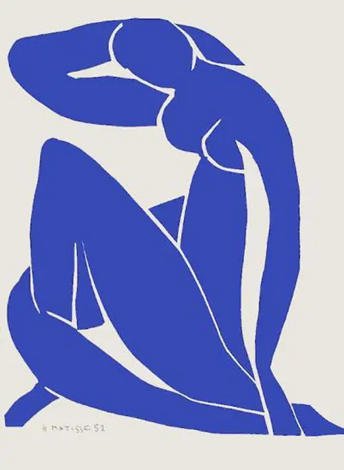 Verve Nu Bleu IX By Henri Matisse