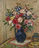 Roses and Convolvulus By Georges d'Espagnat