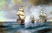 The Brig Mercury Attacked by two Turkish Ships 1892 By Ivan Aivazovsky