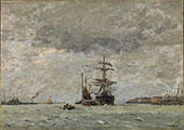 Entrance to The Harbor 1890 By Henry Ward Ranger