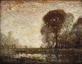 Sunset Red and Gold By Henry Ward Ranger